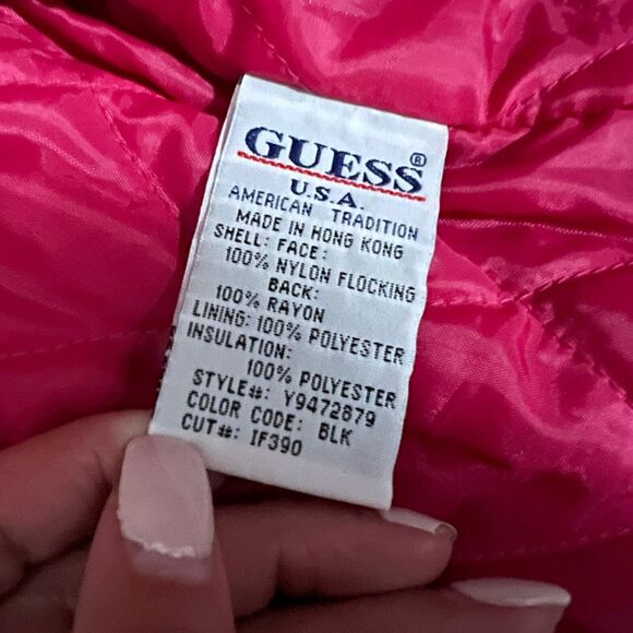 Guess Jeans Black Velvet Coat Sparkly Size S Vintage Hidden Button Minimalistic - Picture 12 of 13